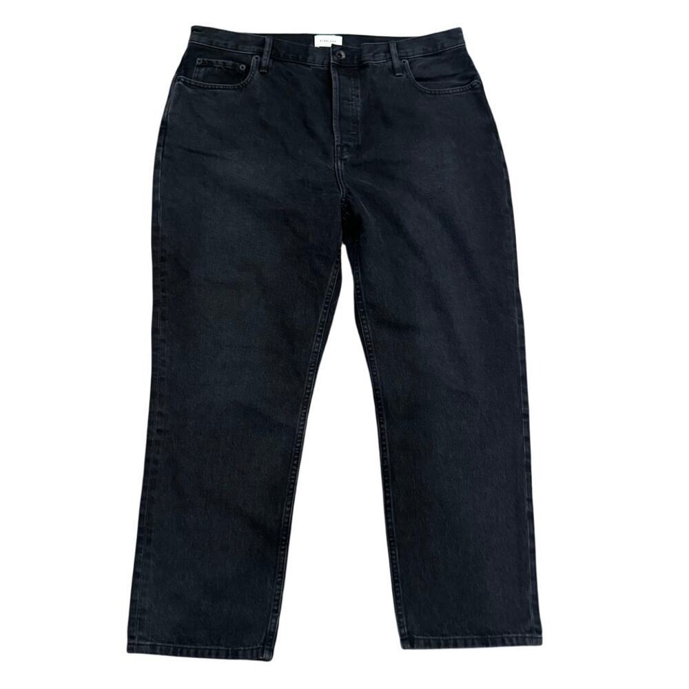 Everlane The 90s Cheeky Jean Black Denim Jeans Size 33 Short Cropped Straight